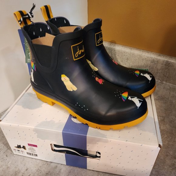 Joules Shoes Joules Navy Dog Multicolor Umbrella Wellibob Ankle